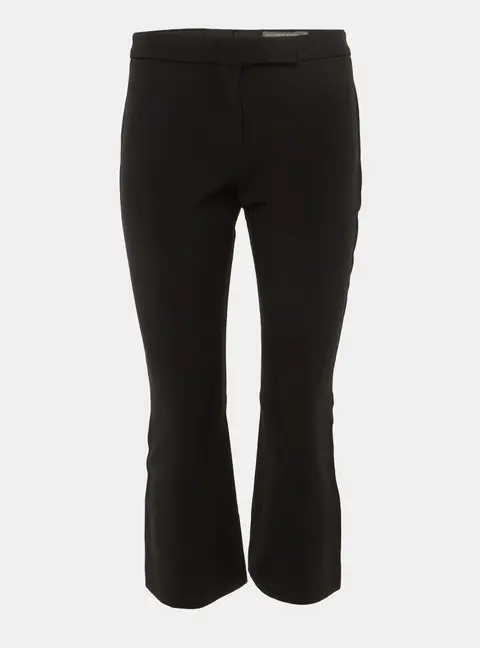 Alexander McQueen Black Cady Cropped Trousers S
