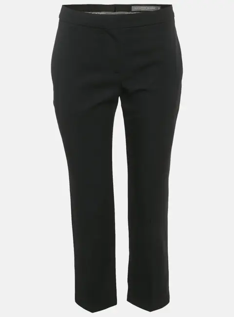 Alexander McQueen Black Wool Formal Trousers S