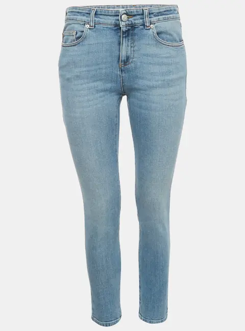Alexander McQueen Blue Embroidered Denim Skinny Jeans M Waist 29"