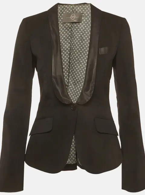 Alexander McQueen Black Wool Blend Blazer S