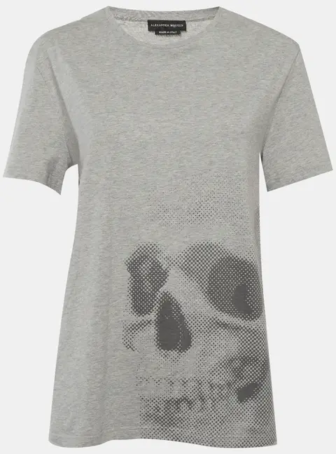 Alexander McQueen Grey Printed Jersey T-Shirt M