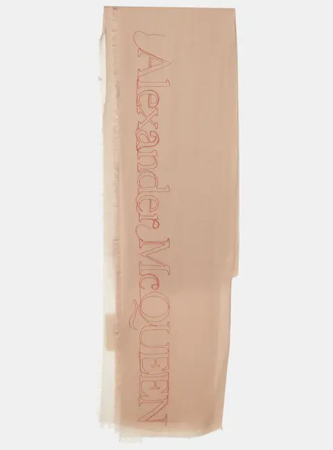 Alexander McQueen Beige Cashmere Scarf