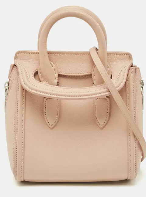 Alexander McQueen Heroine XS Beige Leather Satchel