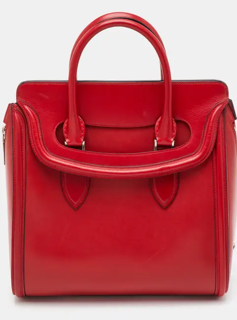 Alexander McQueen Heroine Medium Red Leather Satchel