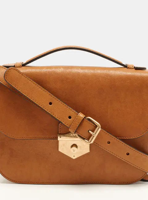 Alexander McQueen Wicca Tan Leather Shoulder Bag