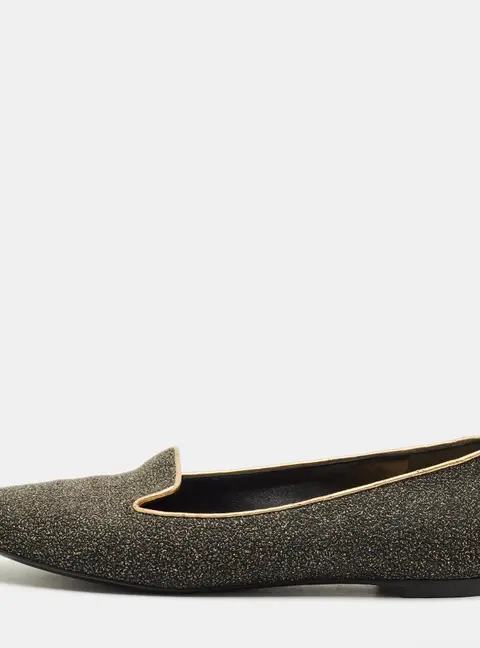 Alexander McQueen Size 37.5 Two Tone Glitter Smoking Slippers