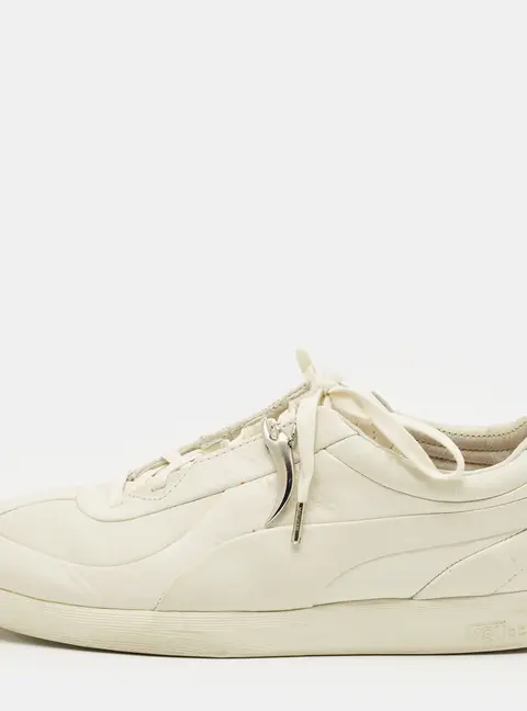 Alexander McQueen Size 41 White Leather Lace Up Sneakers