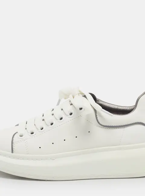 Alexander McQueen Oversized Size 37 White/Grey Leather Low Top Sneakers
