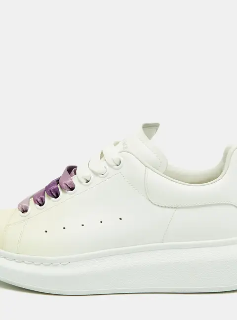 Alexander McQueen Oversized Size 38 Two Tone Leather Lace Up Sneakers