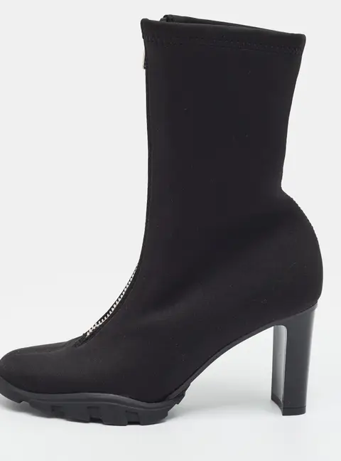 Alexander McQueen Scuba Size 36 Black Fabric Ankle Length Boots