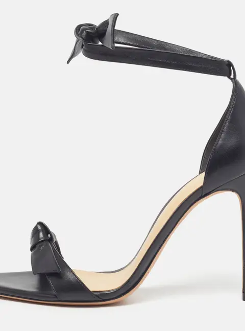 Alexandre Birman Clarita Size 38.5 Black Suede Ankle Strap Sandals