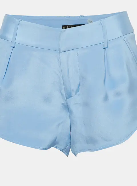 Alice + Olivia Base Blue Silk Shorts XS