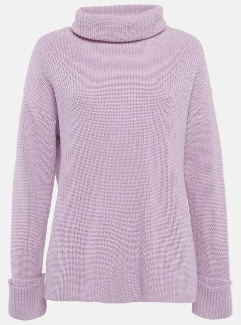 Alice + Olivia Purple Wool Knit Turtleneck Pullover M