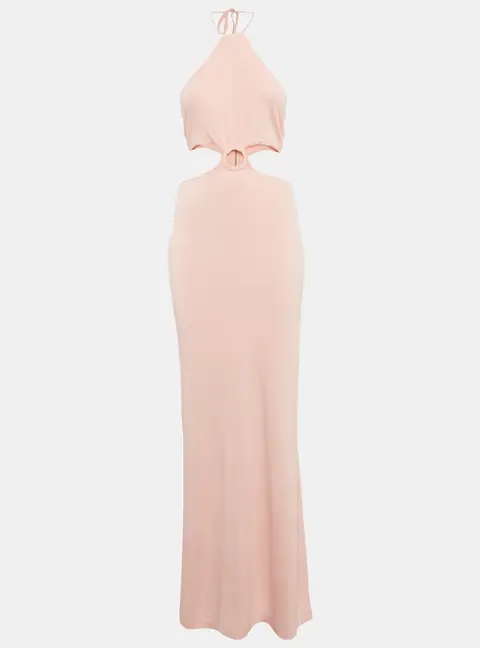 Alice + Olivia Pink Jersey Marguerite Cut-Out Maxi Dress M