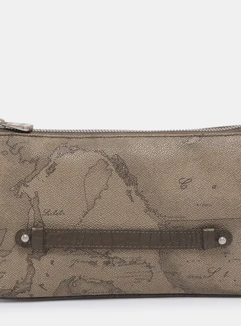 Alviero Martini 1A Classe Beige Coated Canvas Clutches