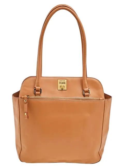 Alviero Martini 1A Classe Beige Leather Tote Bag