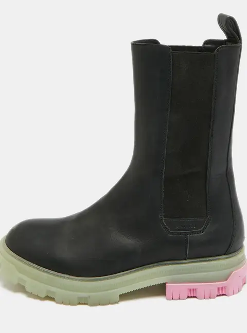 Amiri Size 39 Black Leather Military Chelsea Boots