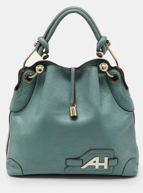 Anya Hindmarch Blue Leather Elrod Hobo