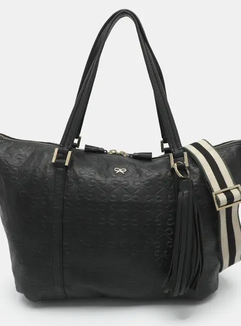 Anya Hindmarch Black Leather Satchel
