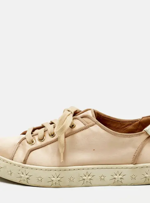 Aquazzura Blush Pink Satin L.A Low Top Sneakers Size 36
