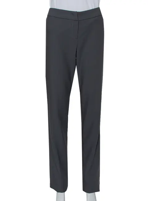 Armani Collezioni Grey Wool Classic Trousers S