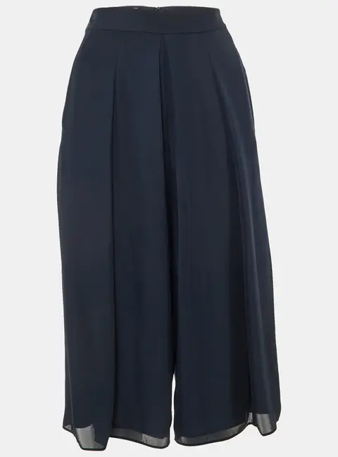 Armani Collezioni Navy Blue Crepe Culottes S
