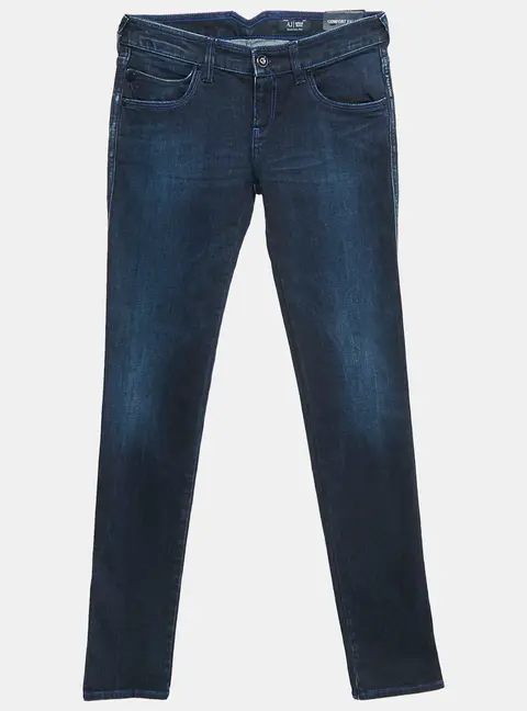 Armani Jeans Navy Blue Faded Denim Skinny Fit J40 Jeans S Waist 27"