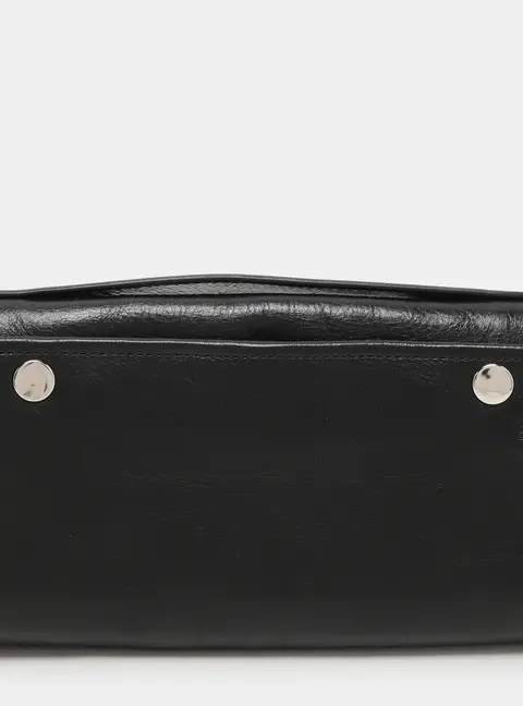Aspinal Of London Black Leather Travel Organizer Clutch