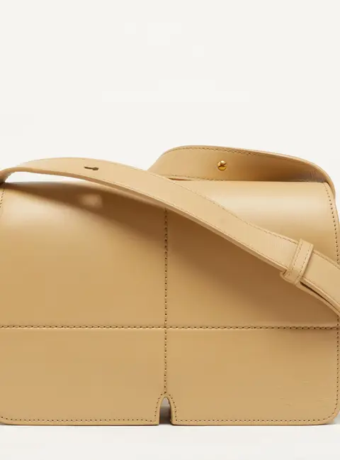 Burberry Snip Sand Beige Leather Shoulder Bag