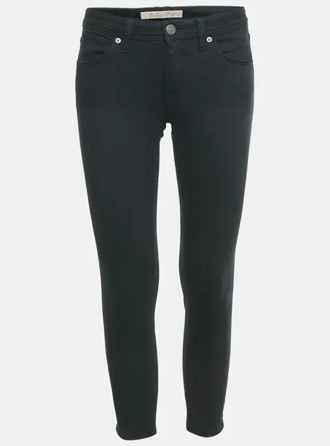 Burberry Brit Black Denim Skinny Cropped Jeans S Waist 27"