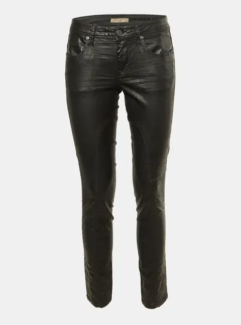 Burberry Brit Black Coated Denim Skinny Leg Jeans M/Waist 30"