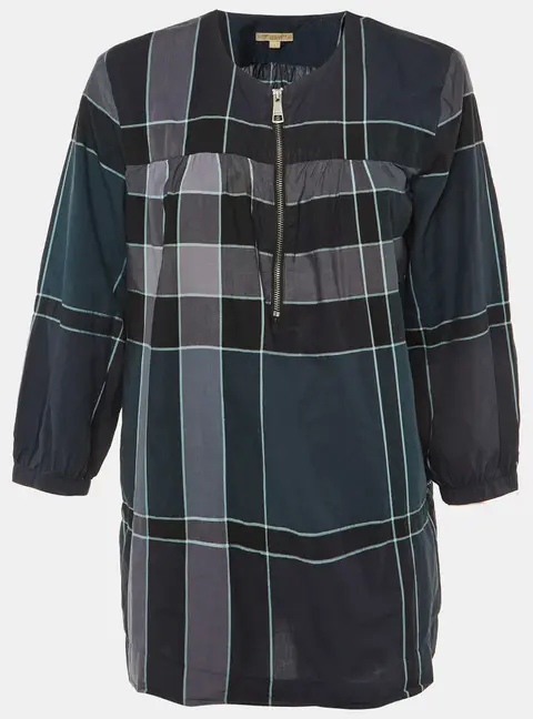 Burberry Brit Grey Checked Cotton Tunic L