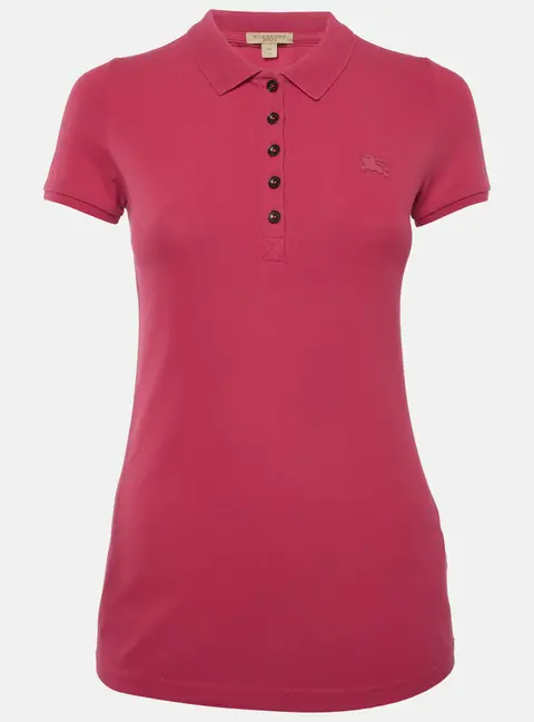 Burberry Brit Pink Cotton Pique Polo T-Shirt XS