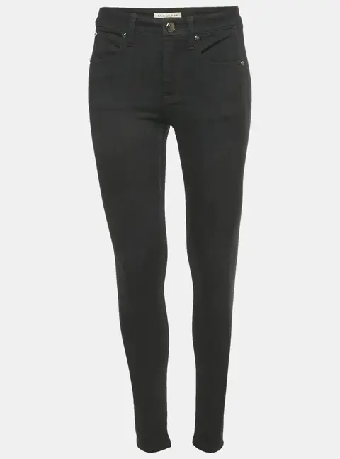 Burberry London Black Denim Panel Detail Skin Fit Smirdan Jeans M Waist 29"