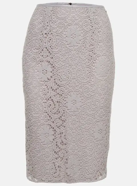Burberry Lavender Lace Pencil Skirt S