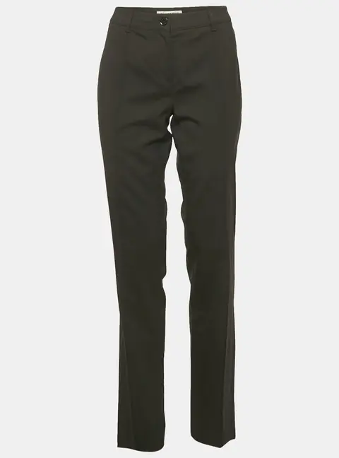 Burberry Black Wool Regular Fit Trousers S