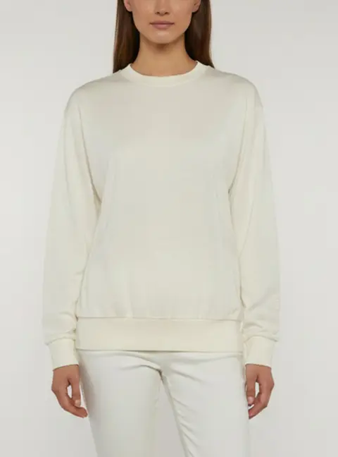Burberry Cream Jersey Long Sleeve Sweatshirt XS