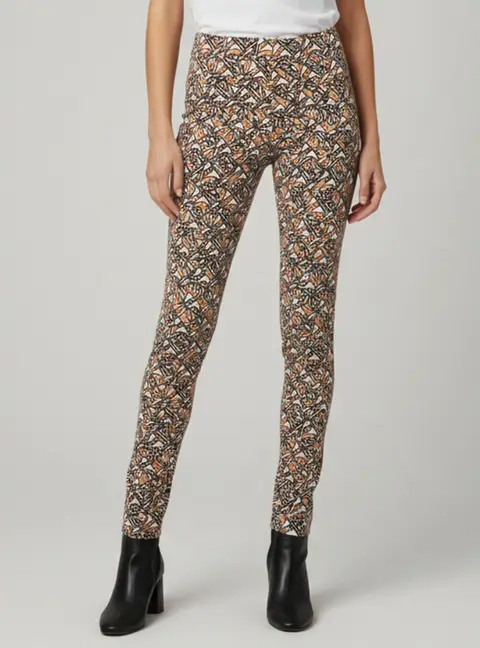 Burberry Multicolour Monogram Print Jersey Leggings XS