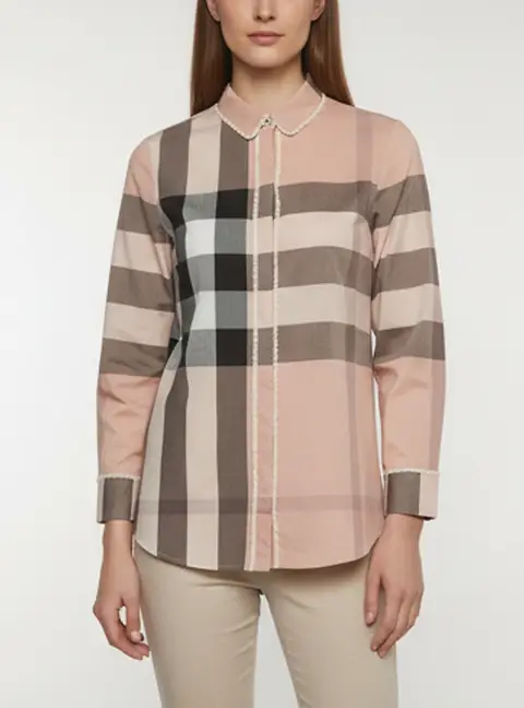Burberry Multicolour Check Print Cotton Button Up Shirt XS