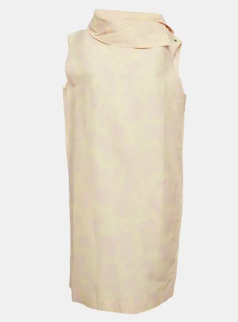 Burberry Yellow/Pink Floral Print Crepe Sleeveless Mini Dress M