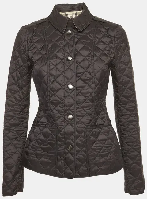 Burberry Brit Black Nylon Down Quilted Jacket XS