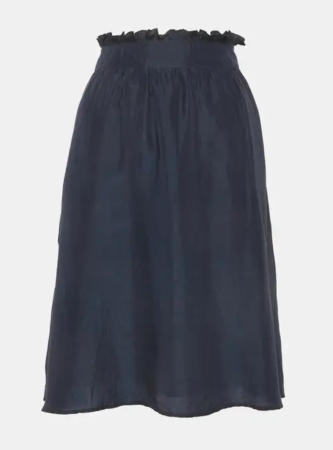 Burberry Navy Blue Silk Flared Mini Skirt S