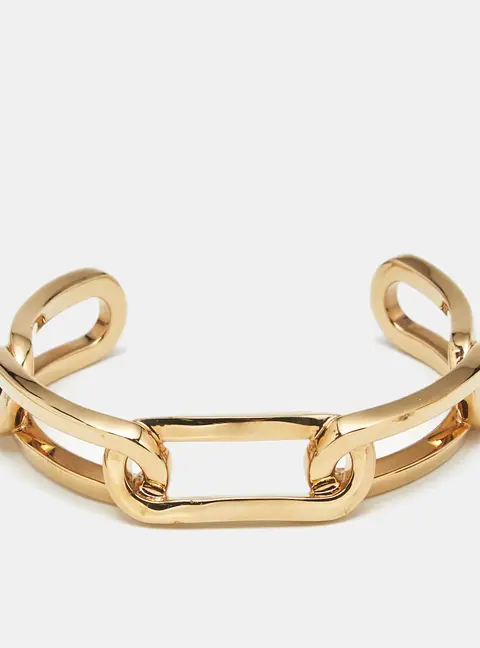 Burberry Chain Link Gold Tone Bracelet L