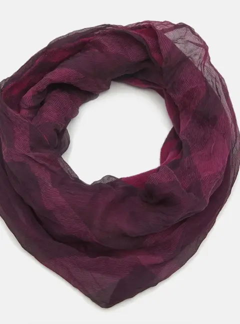 Burberry Pink Checks Wool and Silk Neck Warmer