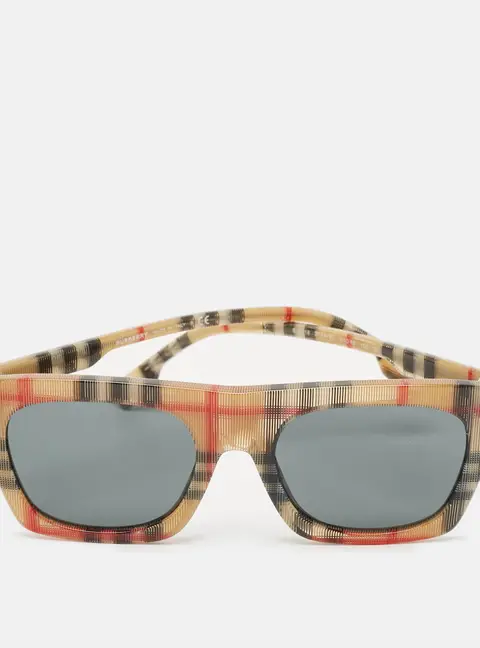 Burberry Beige/Black Vintage Check B 4318 Camron Square Sunglasses