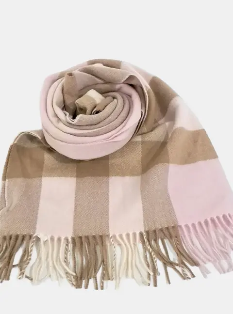 Burberry cashmere pink/brown muffler