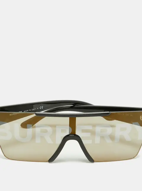 Burberry Black B 4291 Logo Shield Sunglasses