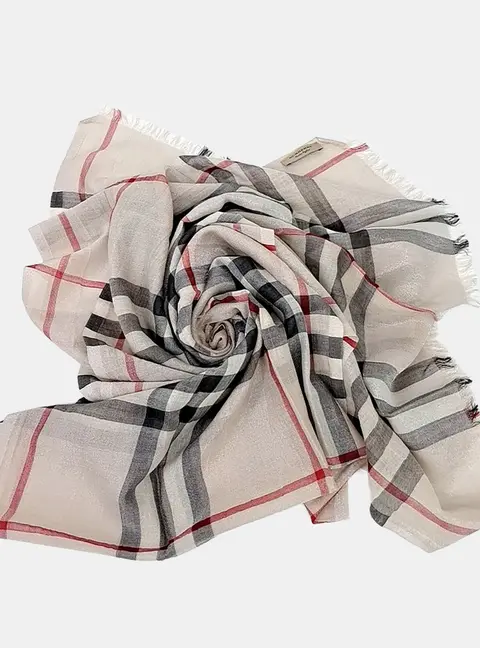 Burberry Metallic Check Scarf