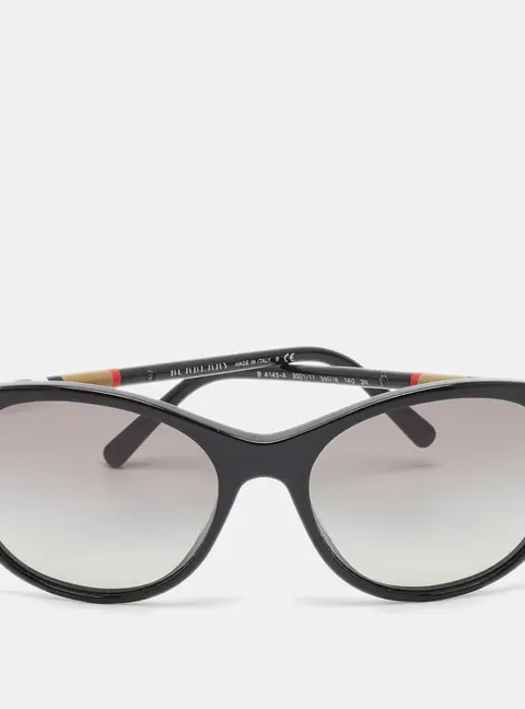 Burberry Black Gradient B 4145 A Check Frame Sunglasses
