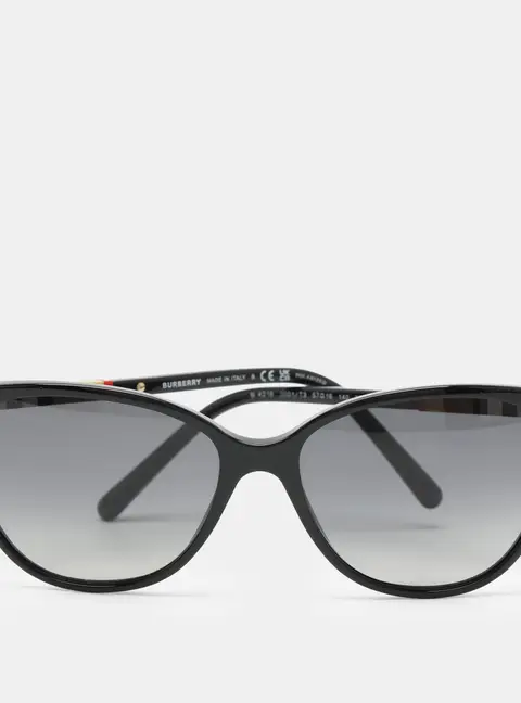 Burberry Black Nova Check Acetate B4216 Cat Eye Sunglasses